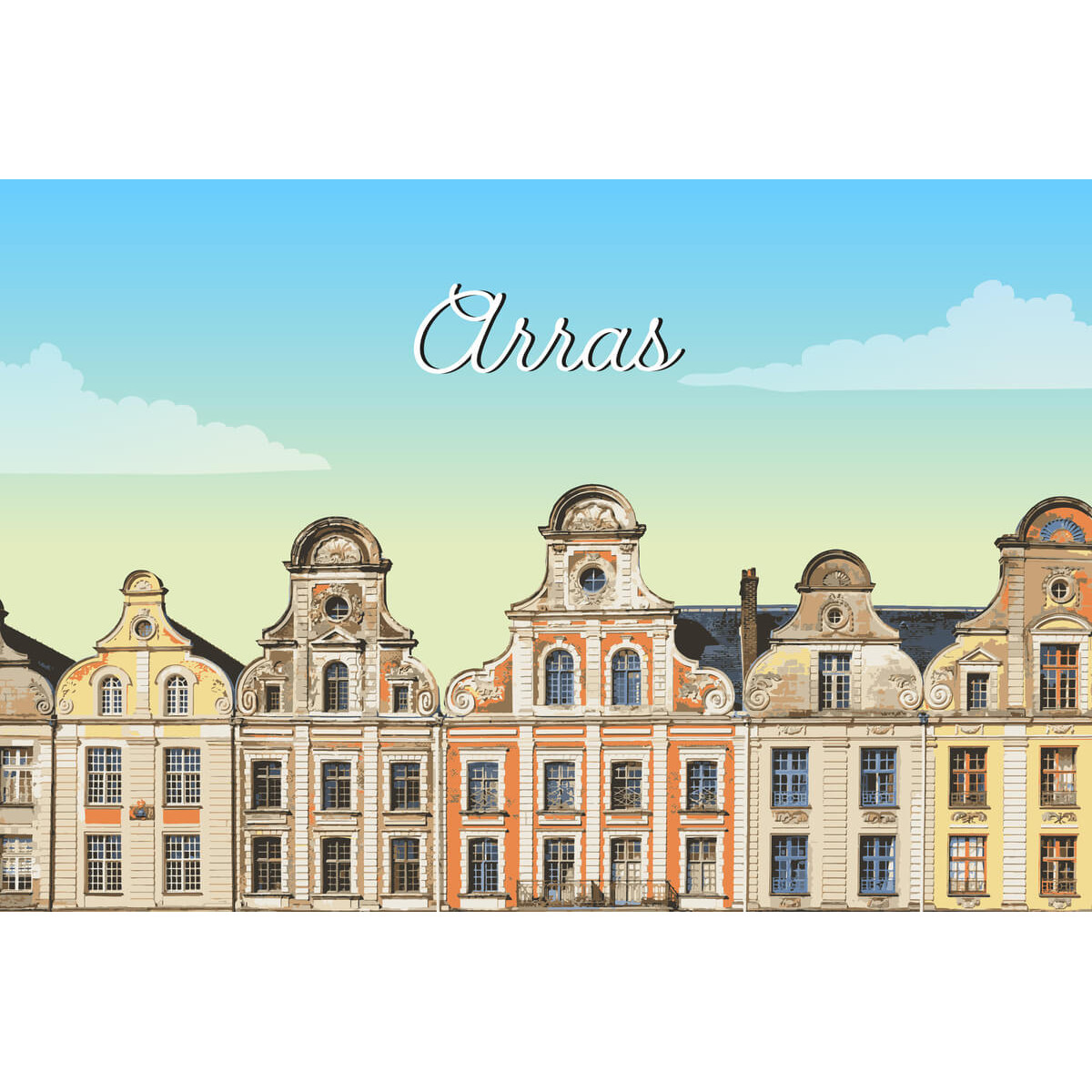 Tableau mural illustration Arras