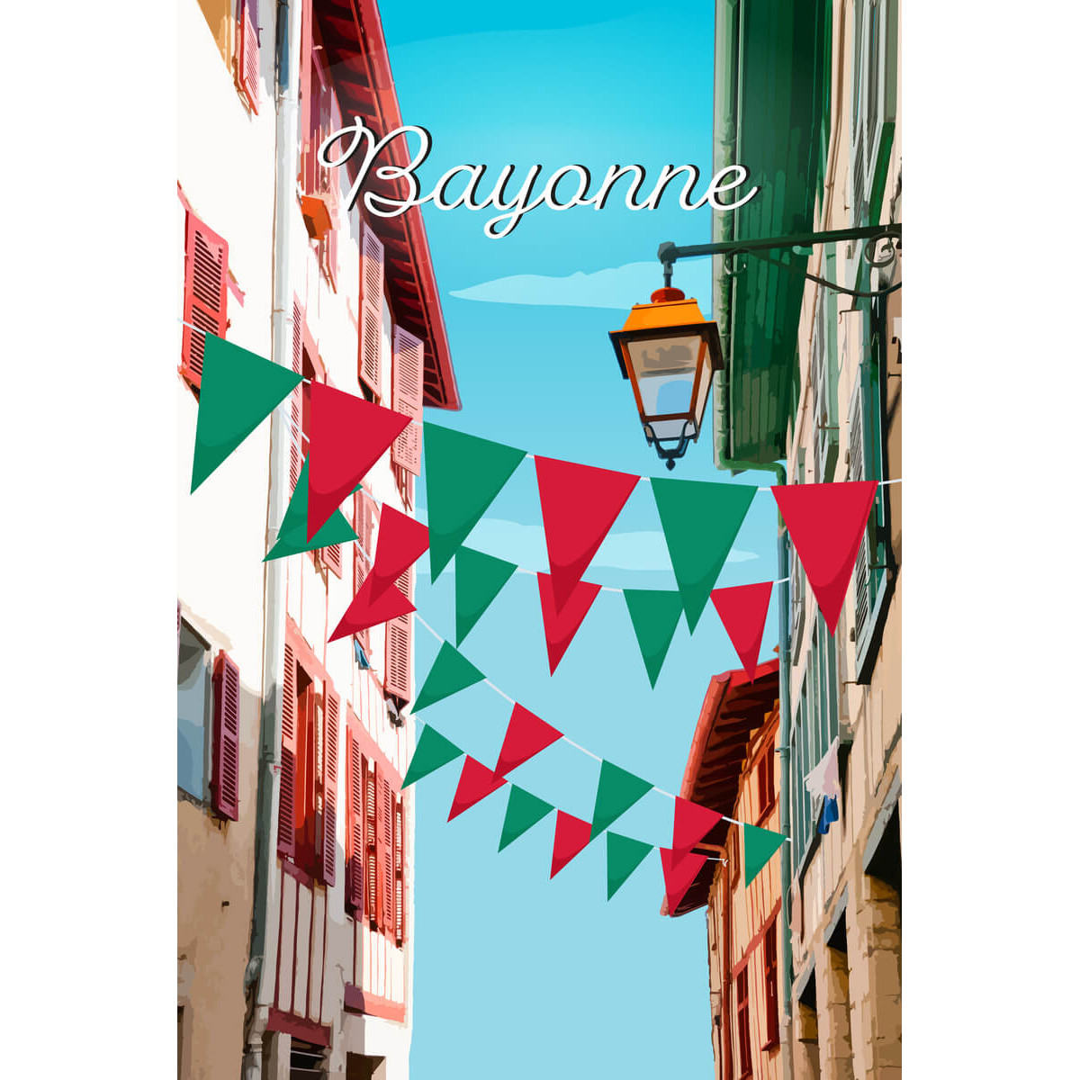 Tableau mural illustration Bayonne Tableau mural illustration Bayonne