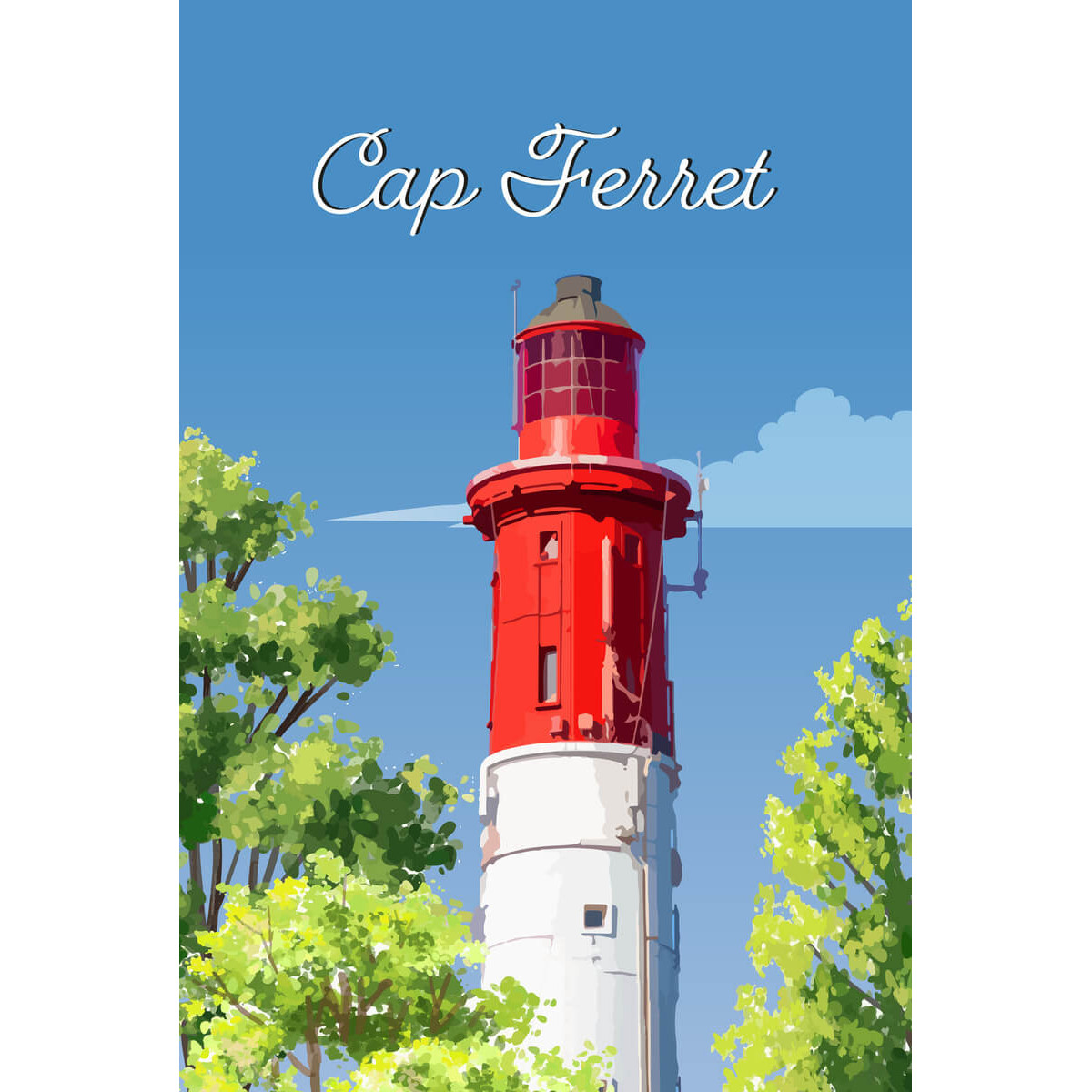 Tableau mural illustration cap Ferret