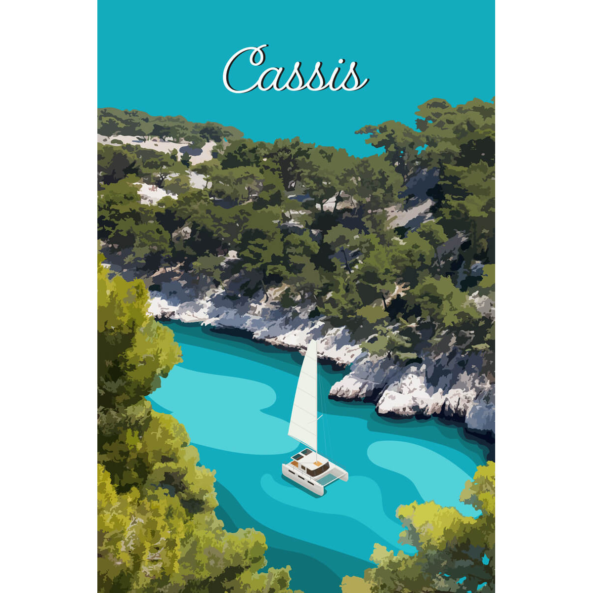 Tableau mural illustration cassis