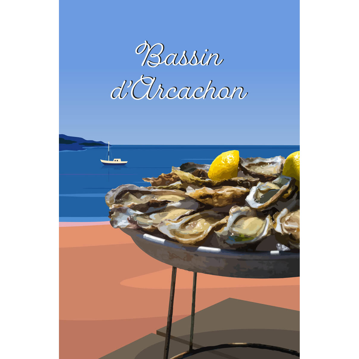 Tableau mural illustration d'Arcachon