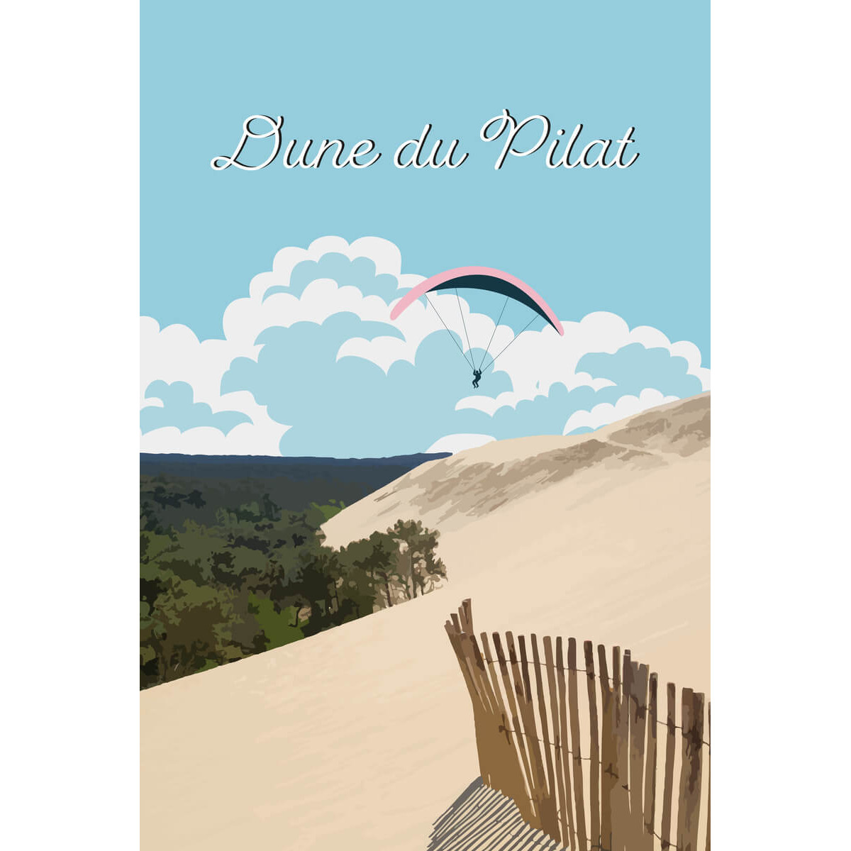 Tableau mural illustration le Pilat Tableau mural illustration le Pilat