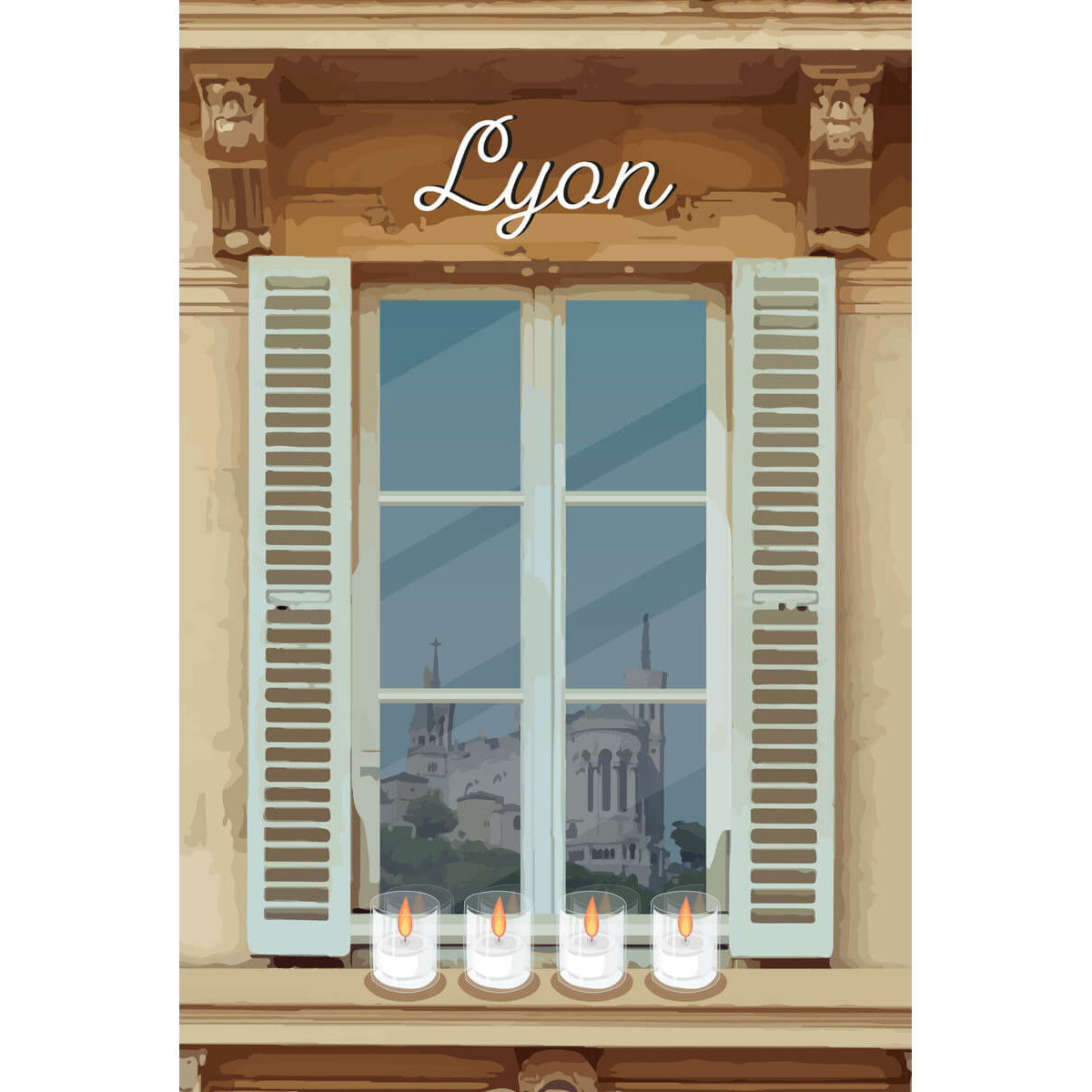 Tableau mural illustration lumignons Lyon Tableau mural illustration lumignons Lyon