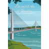 Tableau mural illustration pont Iroise Brest Tableau mural illustration pont Iroise Brest