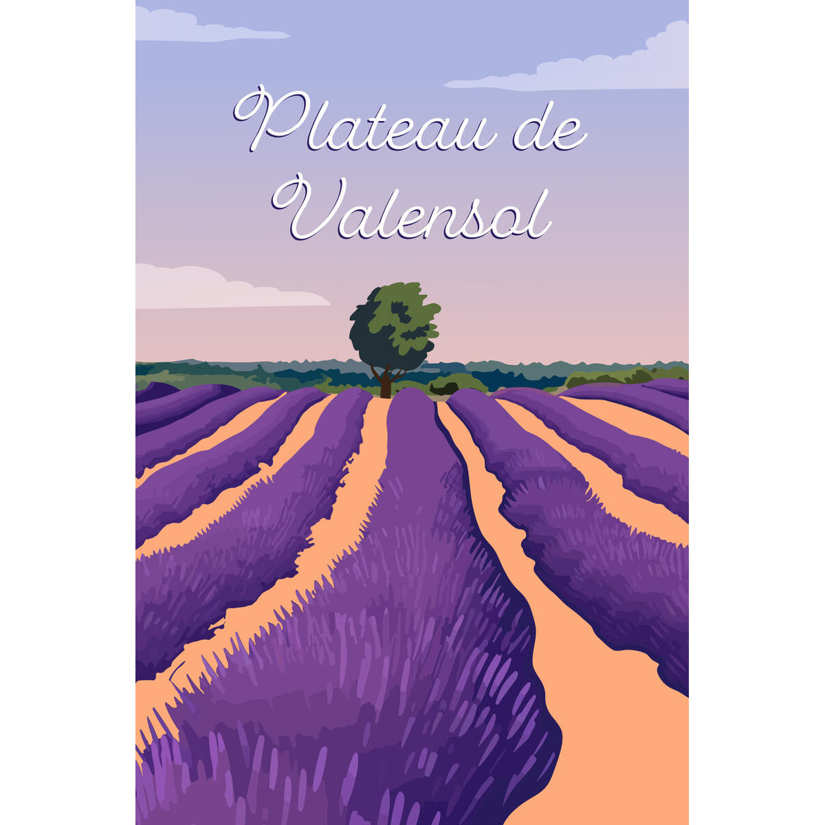 Tableau mural illustration Valensole Tableau mural illustration Valensole