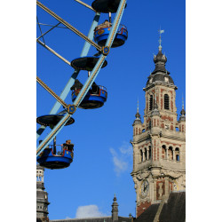 Tableau mural roue et clocher de Lille