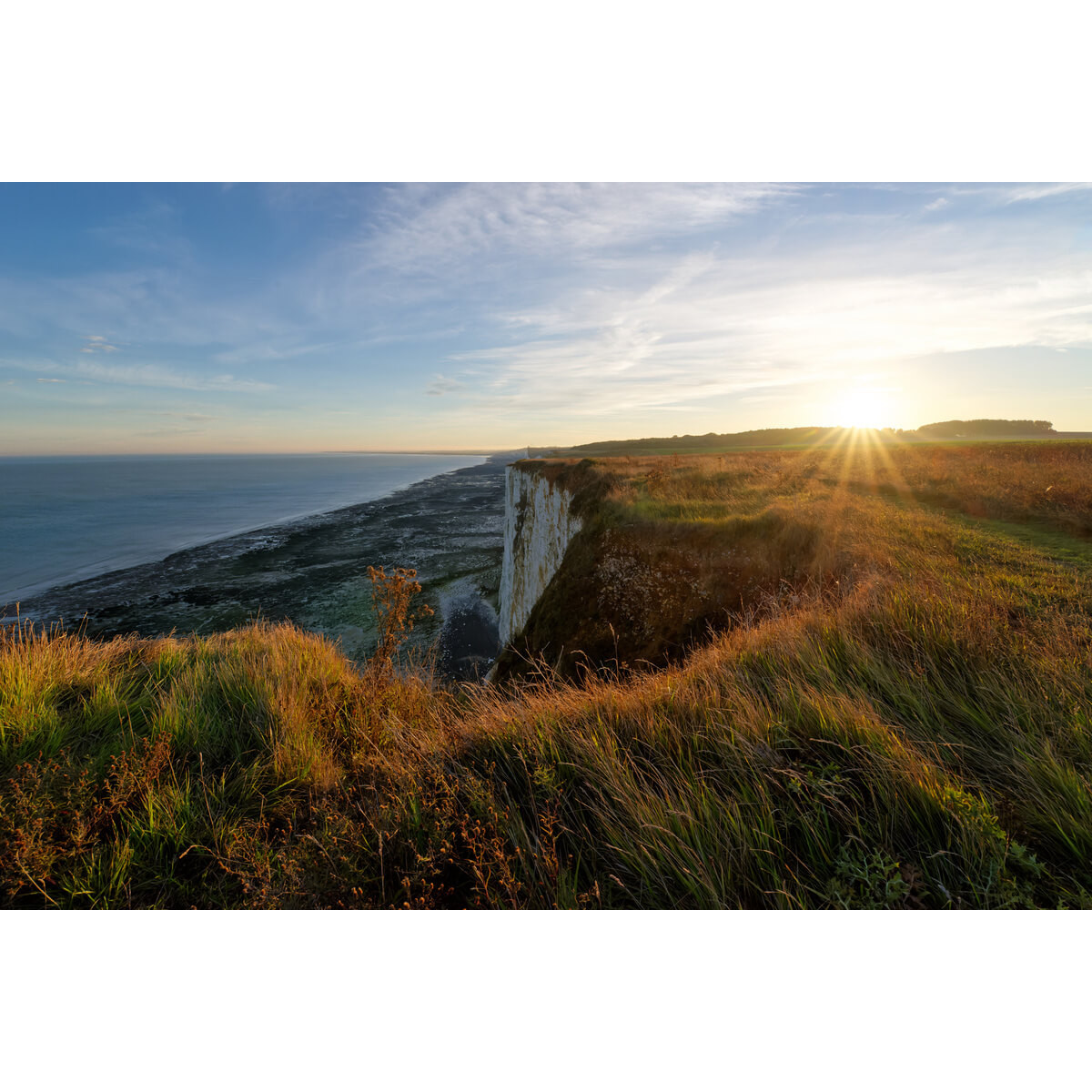 Tableau mural sunset falaise Friville-Escarbotin