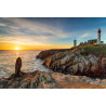 Tableau mural sunset phare Saint-Mathieu Tableau mural sunset phare Saint-Mathieu