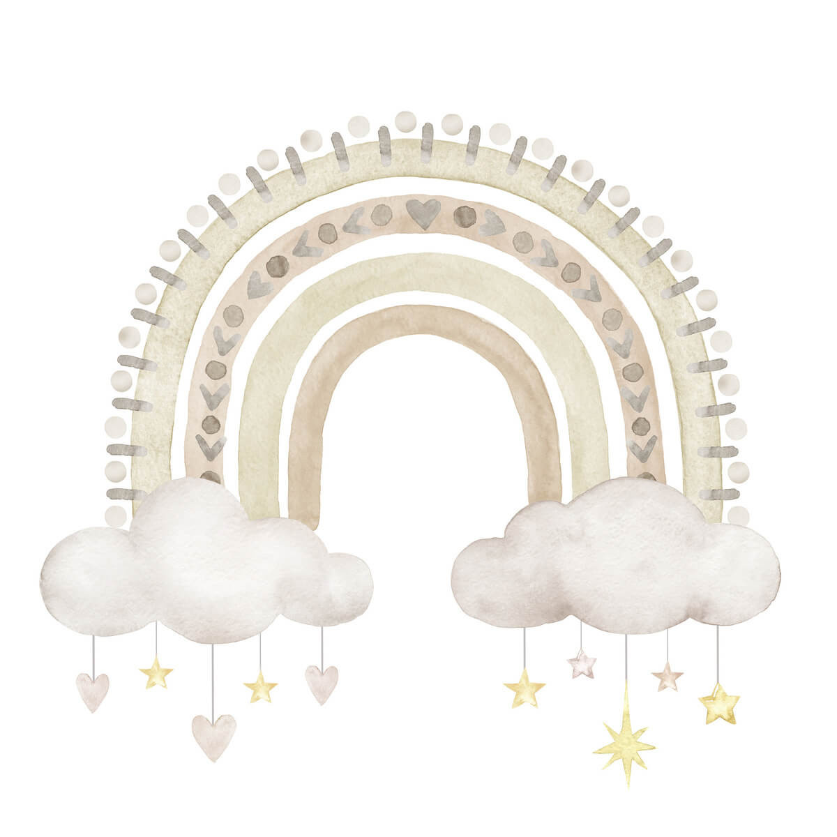 Tableau sur toile arc en ciel nuage 30x30 cm Tableau sur toile arc en ciel nuage 30x30 cm