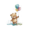 Tableau sur toile ourson ballons 30x30 cm Tableau sur toile ourson ballons 30x30 cm