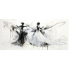 Tableau sur verre synthétique danseuse chic 65x145 cm