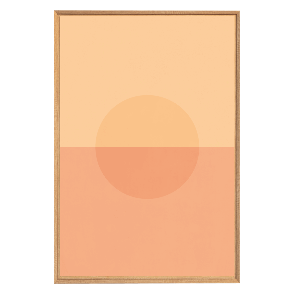 Tableau mural encadré demi soleil 65x97 cm face Tableau mural encadré demi soleil 65x97 cm face