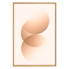 Tableau mural encadré rond abstrait 65x97 cm face