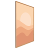 Tableau mural encadré illustration soleil couchant 65x97 cm biais