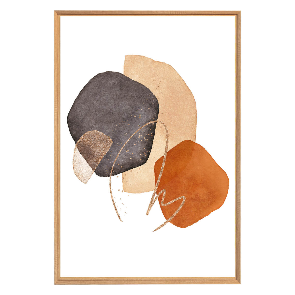 Tableau mural encadré forme abstraite 65x97 cm Tableau mural encadré forme abstraite 65x97 cm