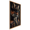 Tableau mural encadré renard futuriste 65x97 cm biais