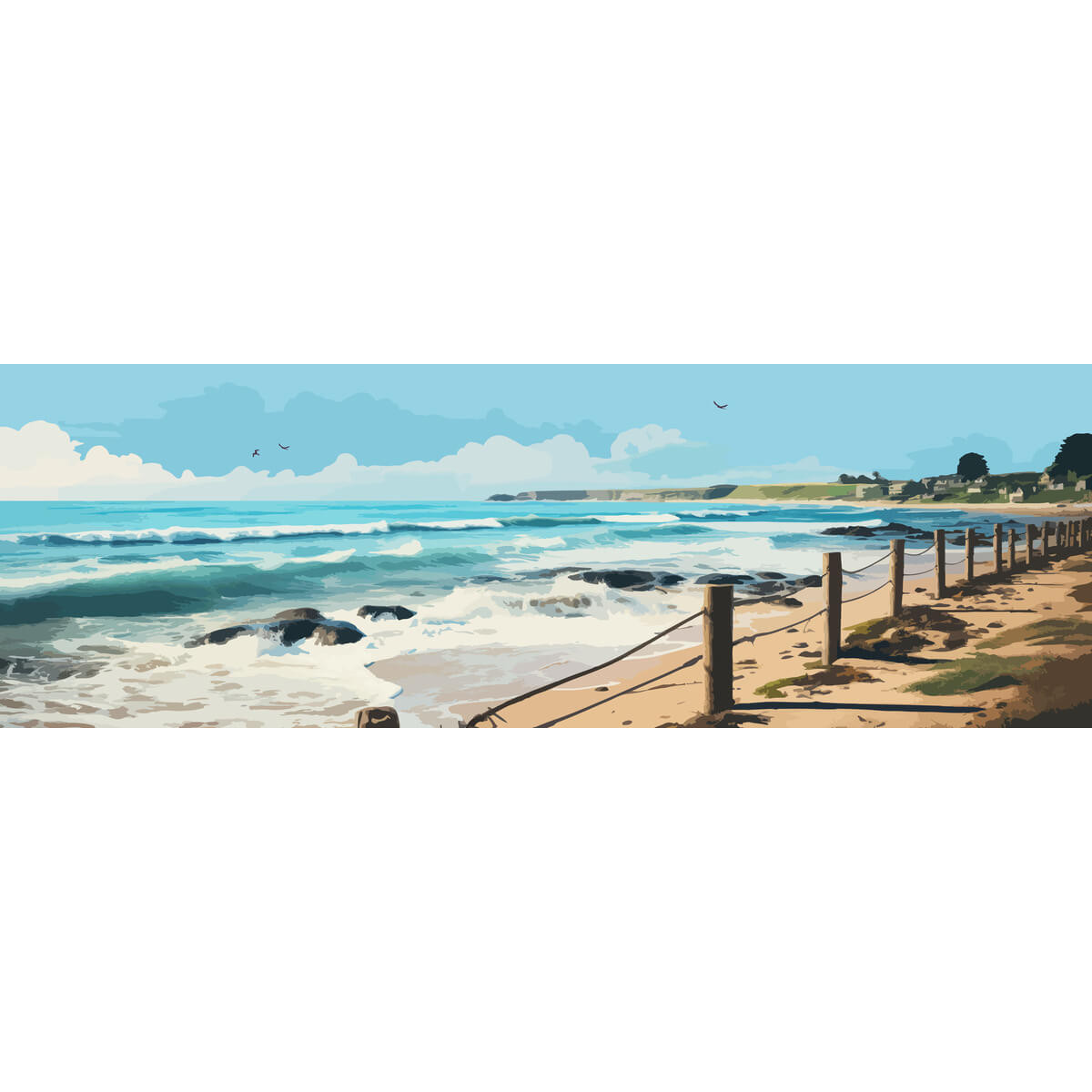 Tableau sur toile vague rocheuse Tableau sur toile vague rocheuse