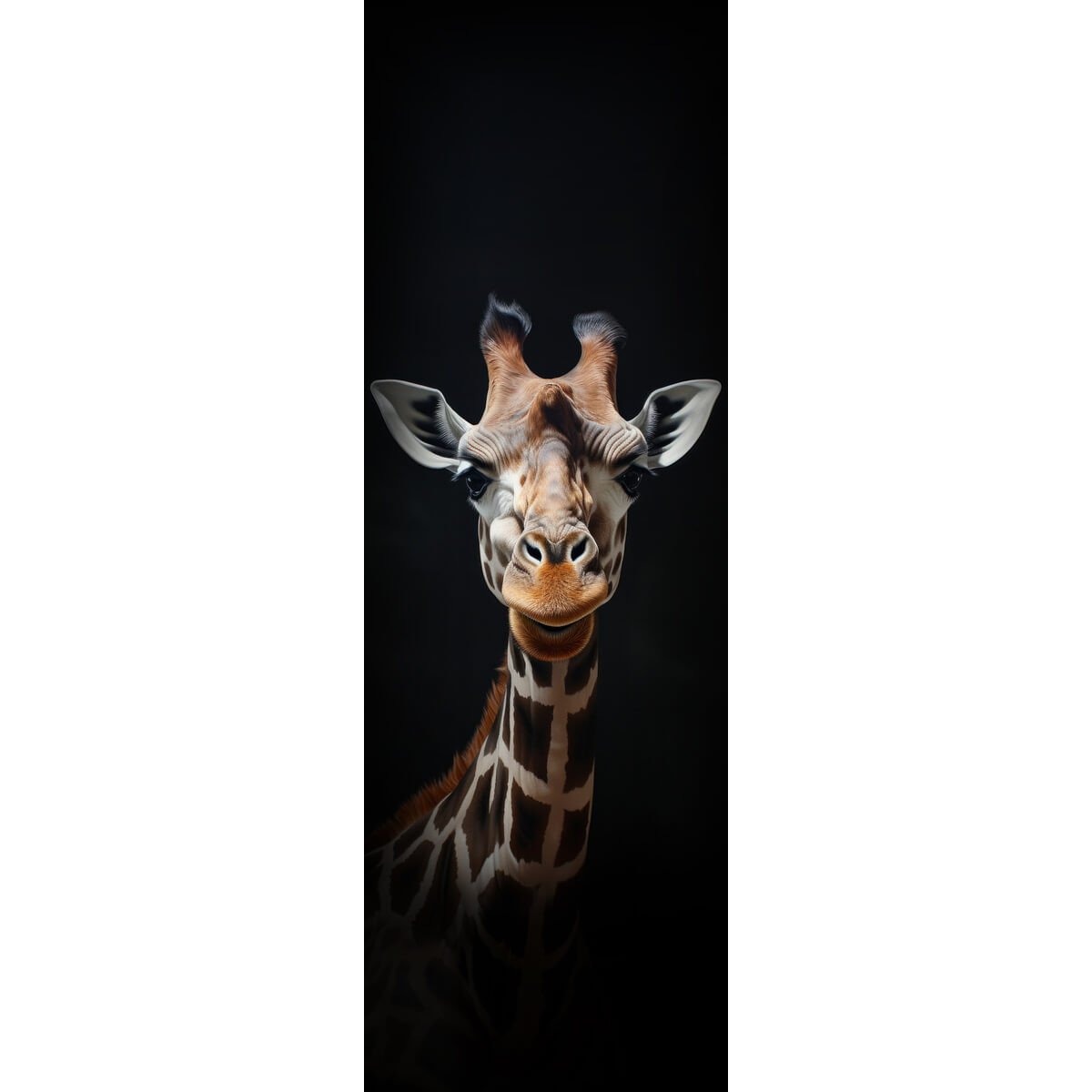 Tableau sur toile portrait girafe