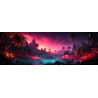 Tableau sur toile forêt tropicale fluorescente