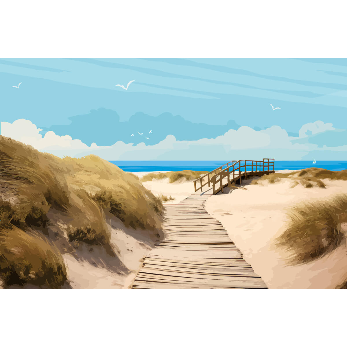 Tableau mural allée vers la plage Tableau mural allée vers la plage