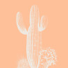 Tableau mural cactus sobre
