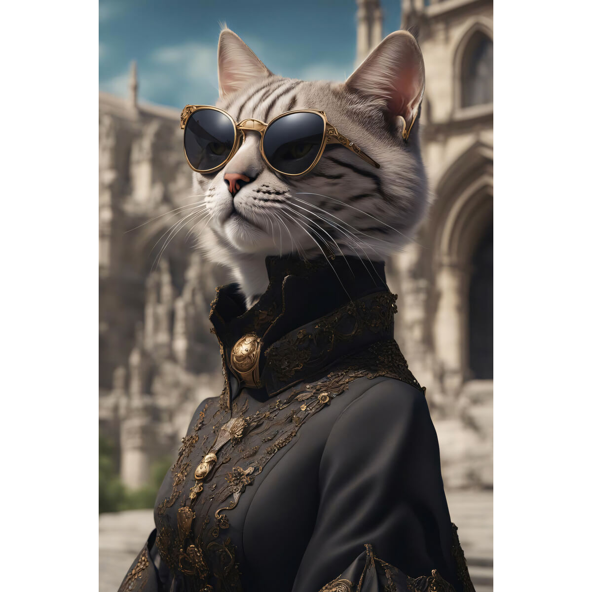 Tableau mural chat gothique Tableau mural chat gothique