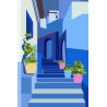 Tableau mural illustration escalier