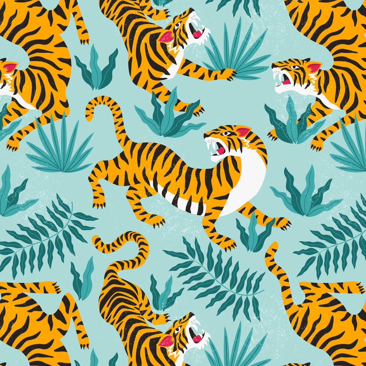 Tableau mural illustration tigre sauvage Tableau mural illustration tigre sauvage