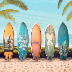 Tableau mural planches de surf