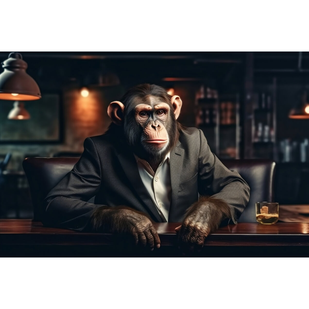 Tableau mural singe businessman Tableau mural singe businessman