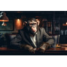 Tableau mural singe businessman