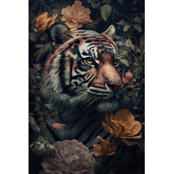 Tableau mural tigre dans la jungle