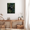 Tableau mural panthère noire ambiance