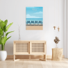 Tableau sur toile illustration chaises Nice ambiance