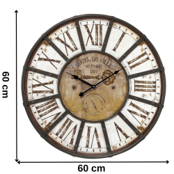 Horloge Charme Industriel 60 cm mesures