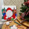 Tableau sur toile à colorier père Noël 30x30 cm ambiance