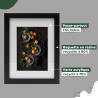Cadre photo Milan noir 40x50 cm verre acrylique avec passe-partout face