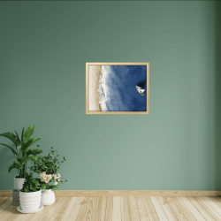 Image encadrée Plage 40x50 cm baguette en bois FSC ambiance