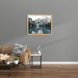 Image encadrée Lac 30x40 cm baguette en bois FSC ambiance
