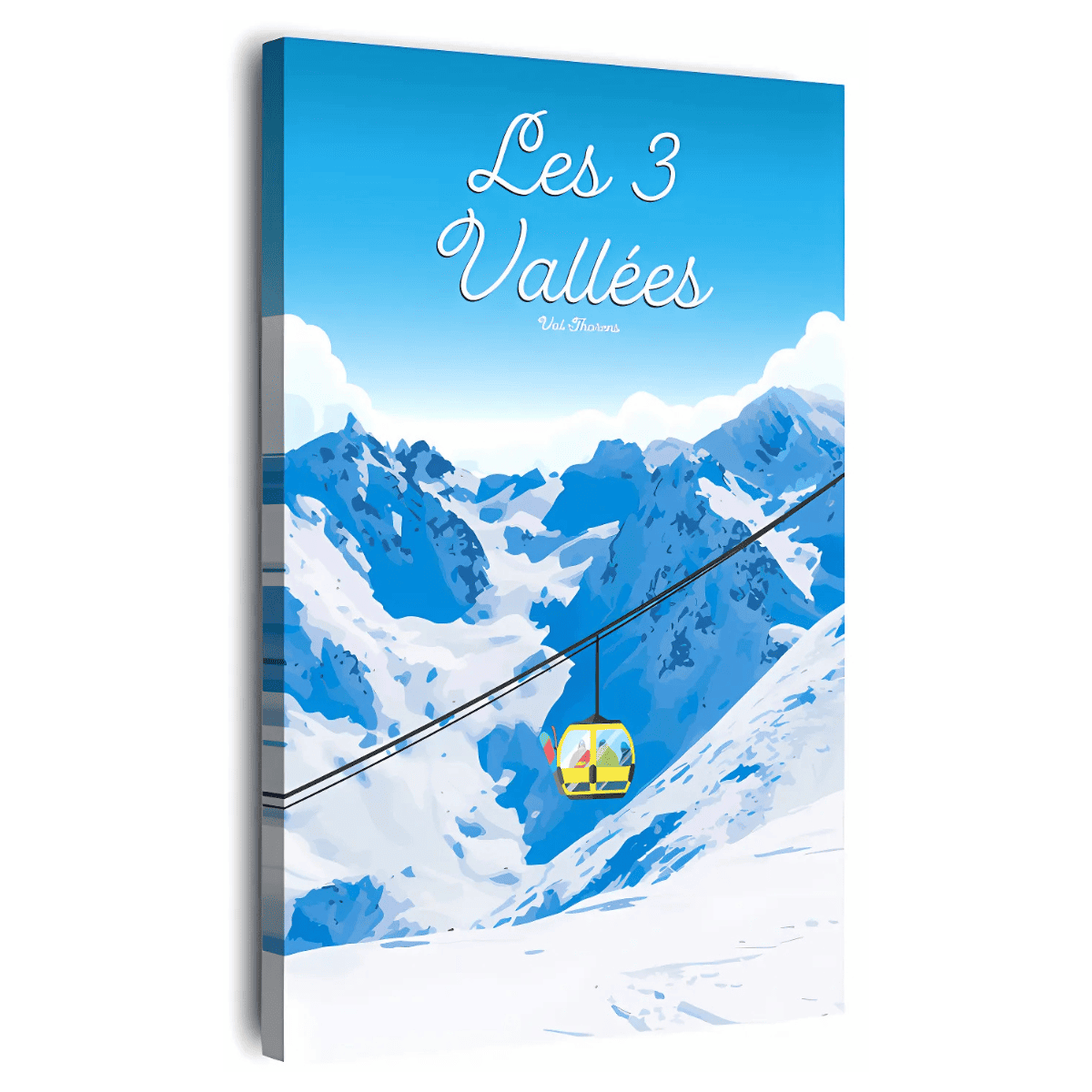 Tableau mural illustration téléphérique Val Thorens