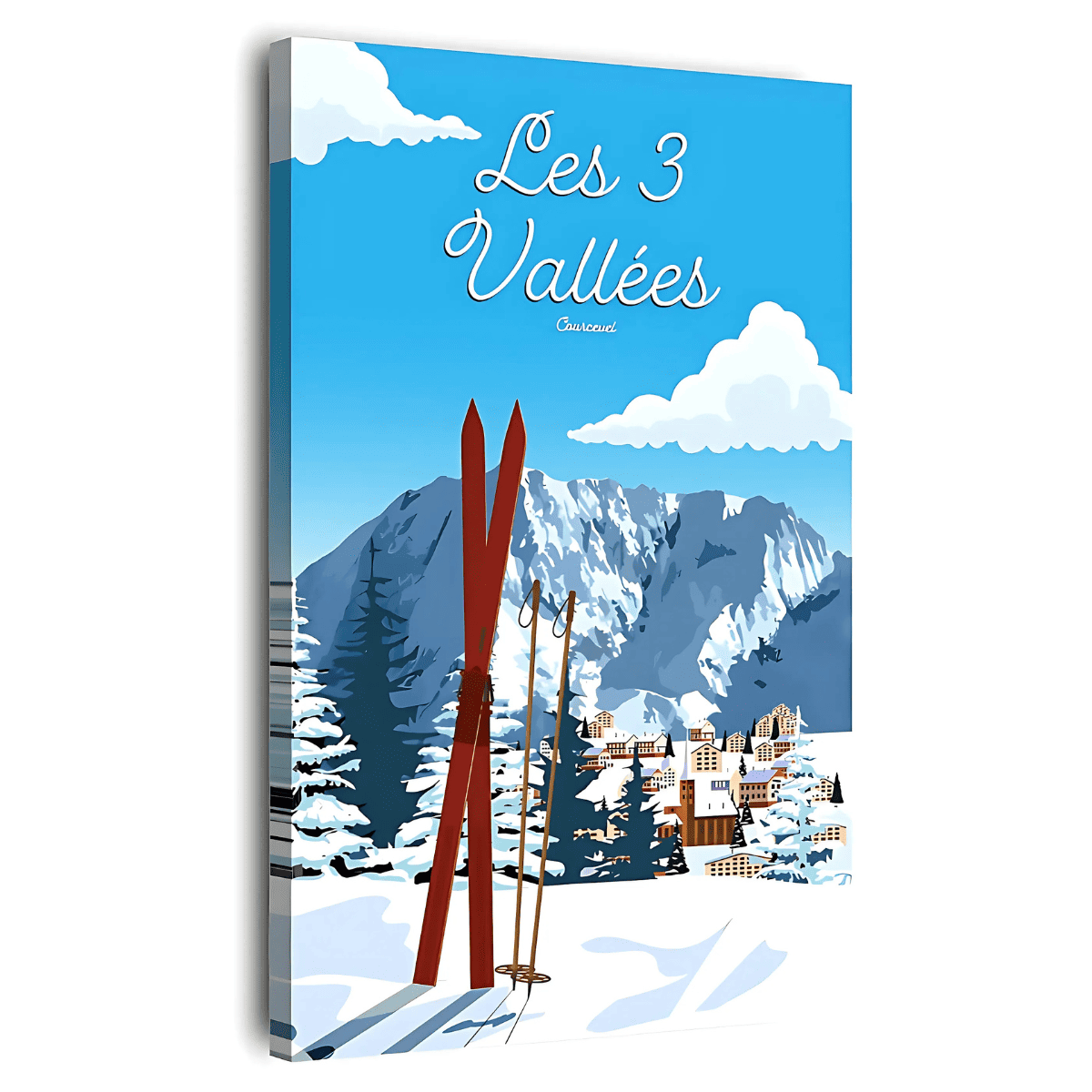 Tableau mural illustration Courchevel Tableau mural illustration Courchevel