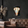 Tableau mural éléphant coloré 30 X 45 CM