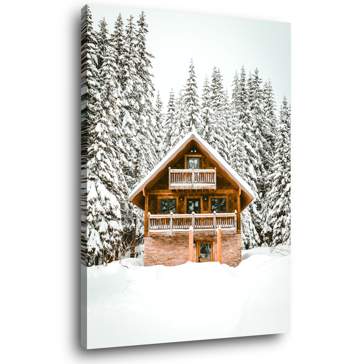 Tableau mural chalet biais Tableau mural chalet biais