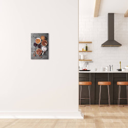 Tableau mural composition d'épices 30x45 cm ambiance