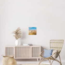 Tableau mural bord de mer 30x30 cm mise en ambiance