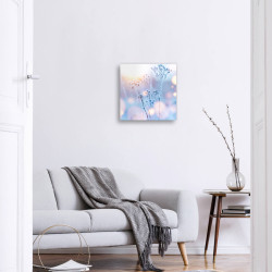 Tableau mural brindille gelée 30x30 cm mise en ambiance