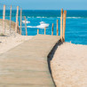 Tableau mural chemin de plage en bois