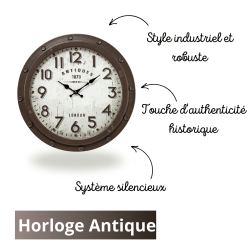 Horloge Antique 47 cm ambiance 2