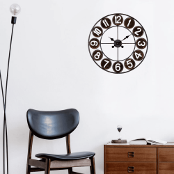 Horloge Loft noir 60 cm