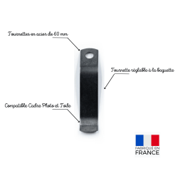 Tournette acier 60 mm